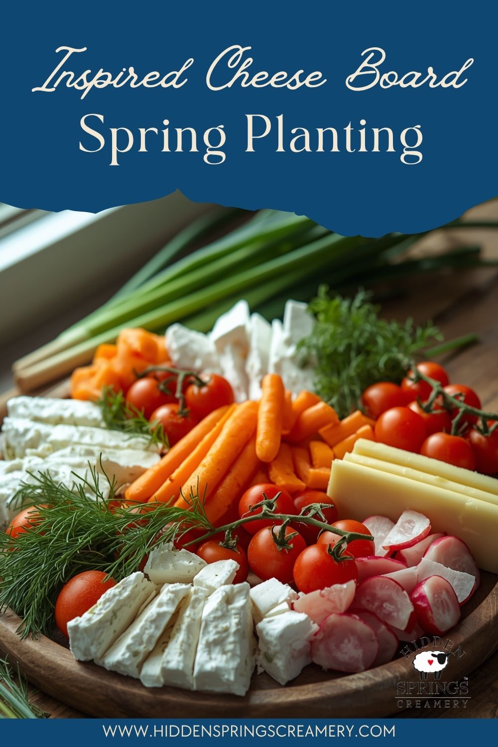 A Spring Planting Inspired Cheese Board