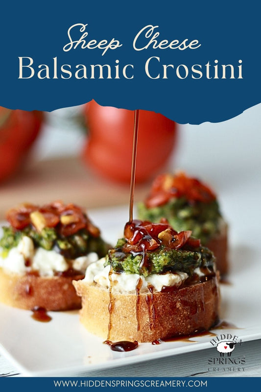Cheese and Balsamic Crostini