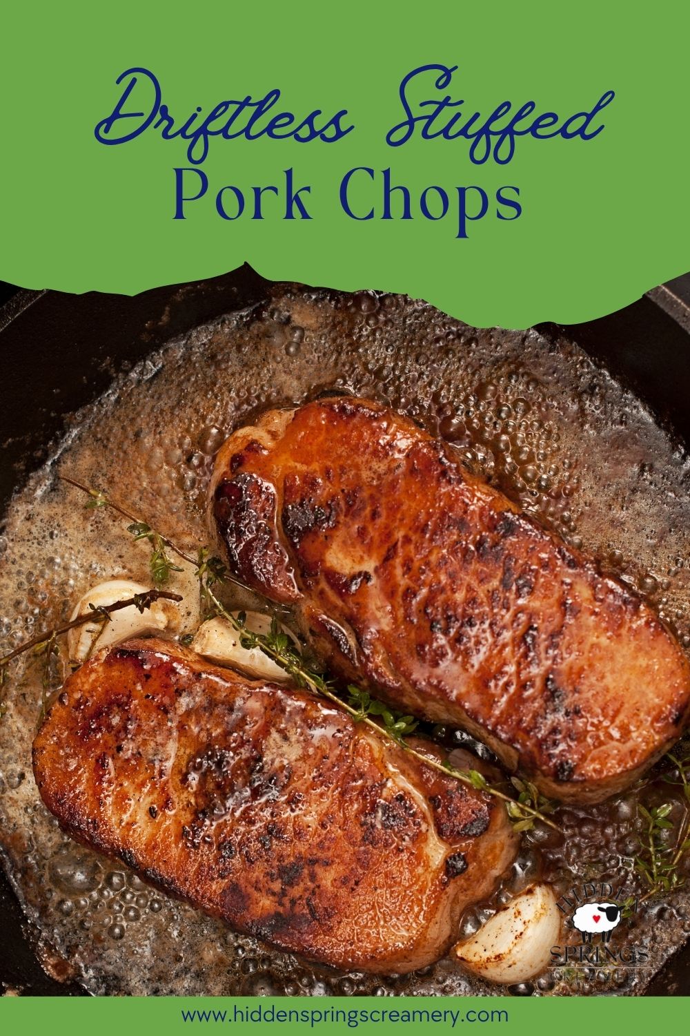 Creamy Garlic & Herb Driftless Stuffed Pork Chops